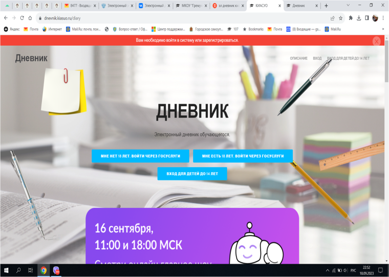 Электронный журнал.
