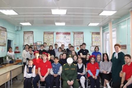 Встреча с выпускником школы, участником специальной военной операции.